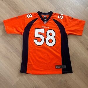 NFL Miller Broncos Bright Orange and Navy Jersey
